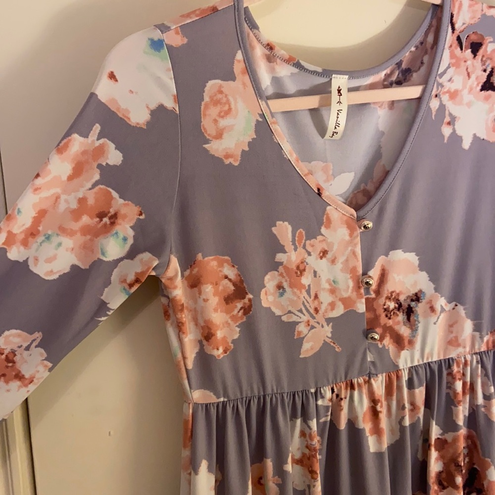 Floral purple dress